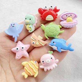 Набор из 10 полимерных кабошонов TSXJY