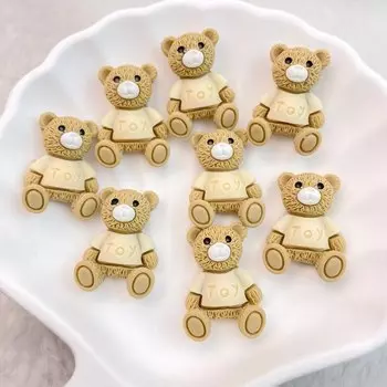 Набор из 10 полимерных клипс "Маленький медвежонок" TSXJY