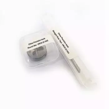 Набор из 2 метчиков и матриц из быстрорежущей стали UNC UN # 0-80 # 1-64 # 2-56 # 4-40 5-40 6-32 8-32 10-24 12-24 метчики прямые флейты круглые матрицы