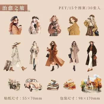 Набор из 30 стикеров Amengguo