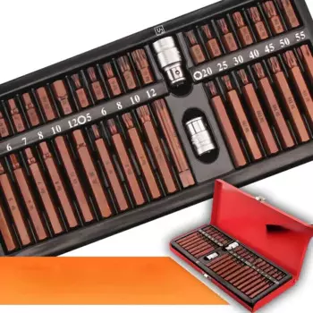 Набор из 40 штук, набор стальных наконечников S2 для крестовой электрической отвертки, шестигранная отвертка с узором