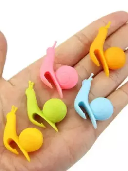 Набор из 5 силиконовых держателей для чайных пакетиков в форме улитки eTya