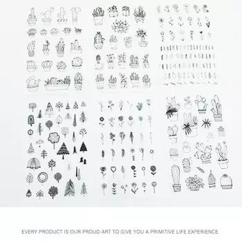 Набор из 6 стикеров с кактусами hopk