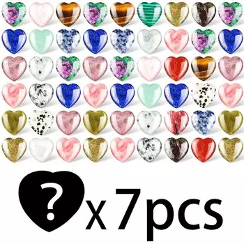 Набор из 7 кристаллов-сердец AierCrystal