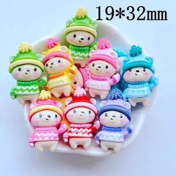 Набор кабошонов медвежат из смолы TSXJY