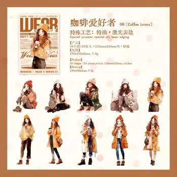 Набор канцелярских наклеек Amengguo 20 шт.