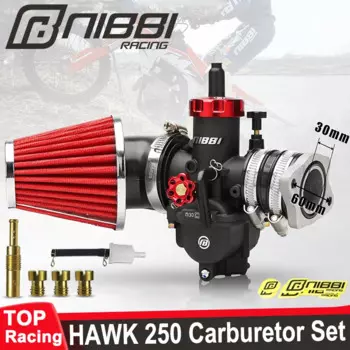 Набор карбюраторов NIBBI PE30 для мотоцикла Hawk 250CC-300CC с воздушным фильтром, разъем впускного коллектора, адаптер, детали карбюратора мотоцикла