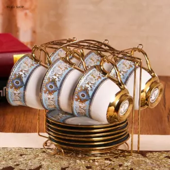 Набор кофейных чашек из костяного фарфора, 19 шт.