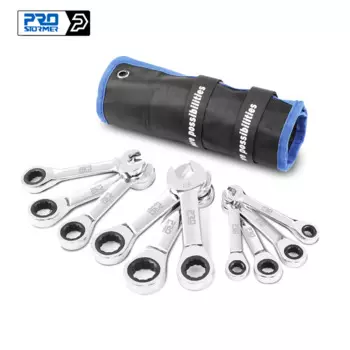 Набор комбинированных гаечных ключей Stubby, 10-Piece 5/16 "до 3/4" SAE хром ванадиевая сталь трещотки ключи PROSTORMER