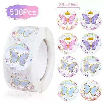 Набор круглых наклеек с животными джунглей Huiran