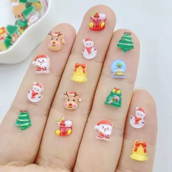 Набор миниатюрных елочек и снеговиков из канифоли TSXJY