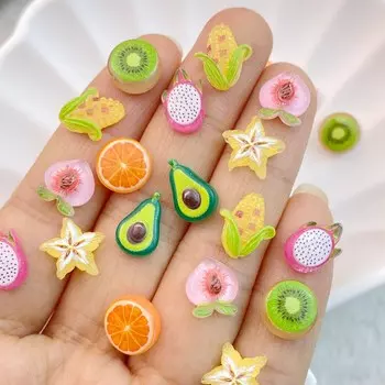 Набор миниатюрных фруктов из полимера TSXJY 50 шт.