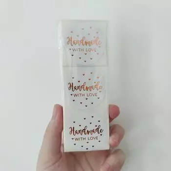 Набор наклеек AIKELI белые 38 мм 100 шт