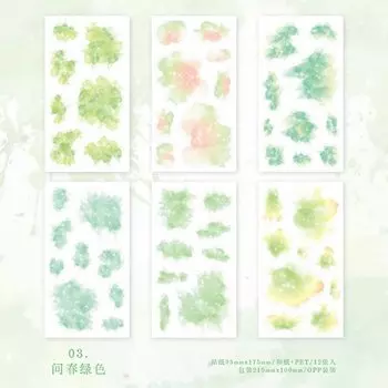 Набор наклеек Amengguo для скрапбукинга 12 шт.