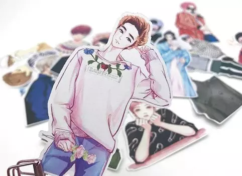 Набор наклеек BLINGIRD "Мальчики Лухан"