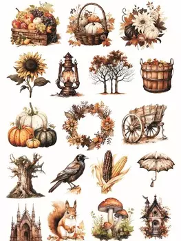 Набор наклеек BLINGIRD "Осенний пейзаж"