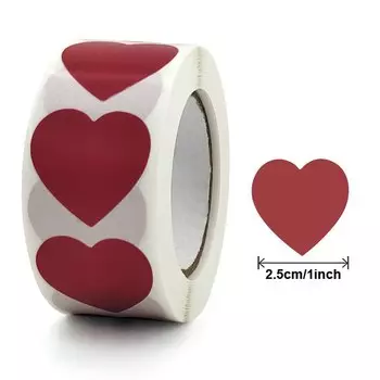 Набор наклеек Coliky сердечки 500 шт