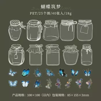 Набор наклеек Gimue прозрачных стеклянных бутылок