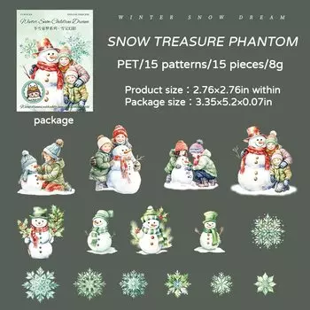 Набор наклеек Journal GO Зимние снежные мечты