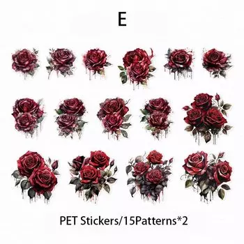 Набор наклеек-коллажей Journamm Розовые цветы