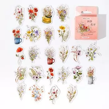Набор наклеек Mengtai Four Seasons Blossom 46 шт.