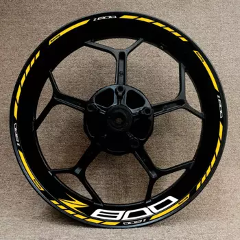 Набор наклеек на колесные диски Kawasaki Z800, 17 дюймов, логотип высокой отражающей наклейки