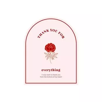 Набор наклеек "Спасибо" из бумаги 20-50 шт.