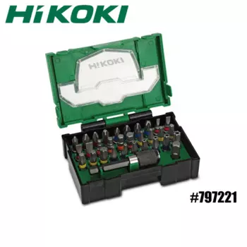 Набор насадок HIKOKI для крестовых шлицевых насадок (32 шт.), отвертка 797221