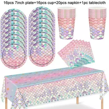 Набор одноразовой посуды "Русалка" ZQNYCY