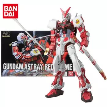 Набор оригинальных моделей Bandai Gundam, Аниме Фигурки HG, астрая красная рамка, Коллекционная модель Gunpla, аниме экшн-фигурки, игрушки для детей