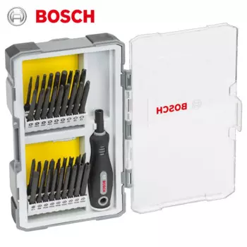 Набор отверток Bosch 2607017320 с ручкой, 37 шт., сверхтвердые крестовые отвертки, бытовой комбинированный инструмент SL PH PZ HEX