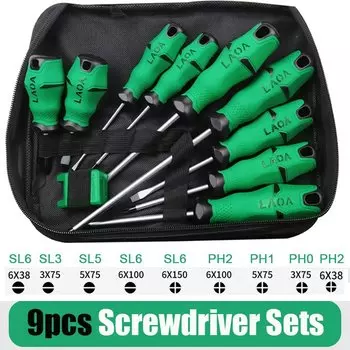 Набор Отверток LAOA С Магнитной Холщовой Сумкой