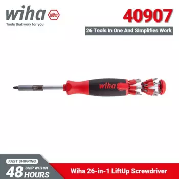 Набор отверток Wiha 40907 26-в-1 с держателем для насадок, смешанных с 13 двойными насадками