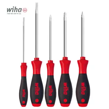 Набор отверток WIHA 90020C, комплект из 5 отверток с мягкой отделкой, с длинной тонкой ручкой, для ремонта винтов Phillips