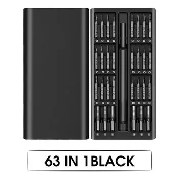 Набор отверток WOZOBUY 63 в 1, прецизионные магнитные биты для отверток, звездообразные шестигранные биты, ручка, Набор отверток для ремонта