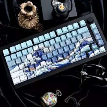 Набор полупрозрачных колпачков Cherry с боковой гравировкой, PBT, 131, цвет клавиш для механических клавиатур 60/84/98/108