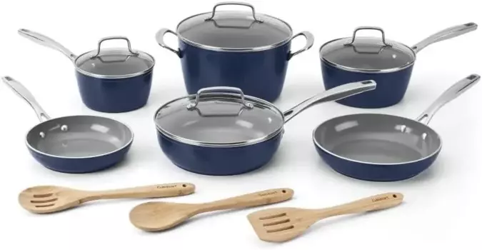 Набор посуды с антипригарным покрытием, Greenchef Ceramica Xt, синий, 53G-13Nv