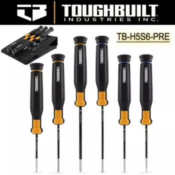 Набор прецизионных отверток TOUGHBUILT 6 в 1 с сумкой для инструментов набор магнитных отверток электрические ремонтные инструменты