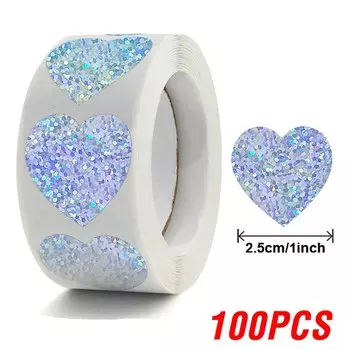 Набор сердечных наклеек, 100-500 шт
