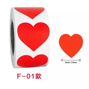 Набор сердечных наклеек 500 шт