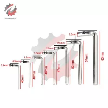 Набор шестигранных ключей Aideepen 7 шт.