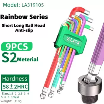 Набор Шестигранных Ключей LAOA, 9 Предметов