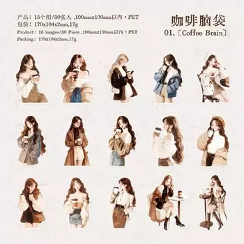 Набор стикеров Alideco 30 шт.