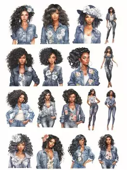 Набор стикеров для скрапбукинга BLINGIRD