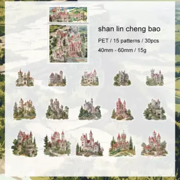 Набор стикеров JIANWU Лесная хижина