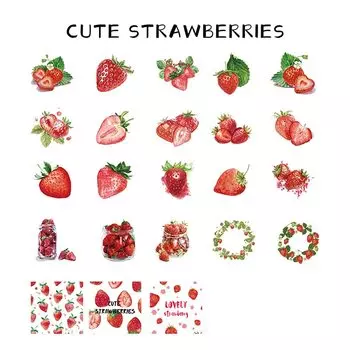 Набор стикеров Mengtai Фрукты и клубника