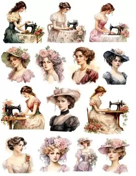 Набор стикеров ручной росписи BLINGIRD