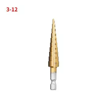 Набор ступенчатых сверл ANENG из быстрорежущей стали с титановым покрытием