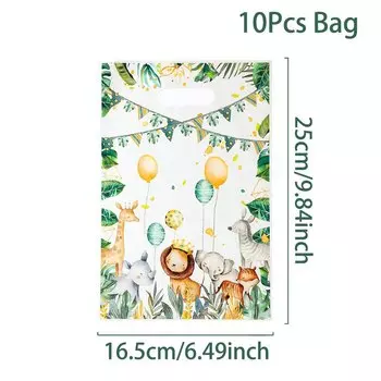 Набор сумок-конфеток Wayfun, джунгли, пластик, 10 шт