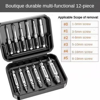 Набор сверл для извлечения поврежденных винтов Deli